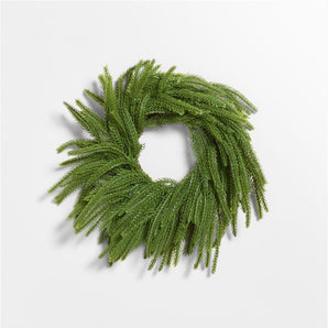 Faux Norfolk Pine Mini Holiday Wreath 14"