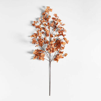 Faux Orange Oak Leaf Branch 66".