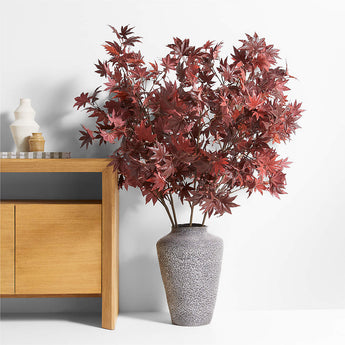 Faux Red Japanese Maple Stem 60".