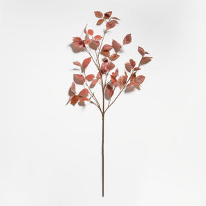Faux Small Rust Leaf Branch.