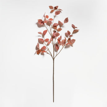 Faux Small Rust Leaf Branch.