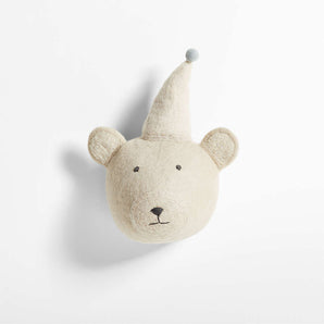 Kids Felt Bear Animal Head Wall Decor