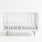Finn White Wood Convertible Baby Crib wi.