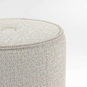 Fireside Small Round Upholstered Ottoman