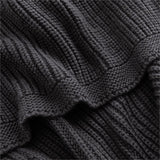 Storm Grey Wool Blend 70''x55" Fisherman.