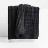 Storm Grey Wool Blend 70''x55" Fisherman.