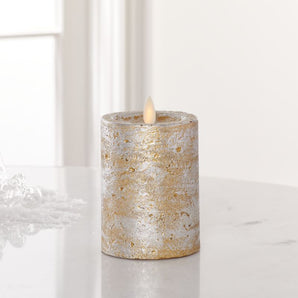 Flameless Flicker Champ Pillar Candl 3x4