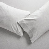 Grey Flannel King Pillowcases, Set of 2.