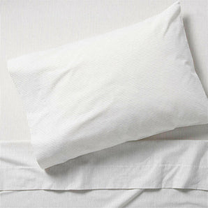 Cozysoft Organic Flannel Grey Stripe Twin/Twin XL Bed Sheet Set.