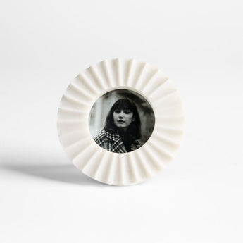 "Fluted White Marble Frame 3""".