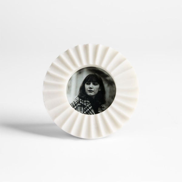 "Fluted White Marble Frame 3""".
