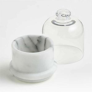 French Kitchen Marble Covered Butter Dish.