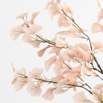 "Bleached Ginkgo Leaf Spray 50""".