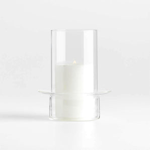 Gara Clear Glass Hurricane Candle Holder 7".