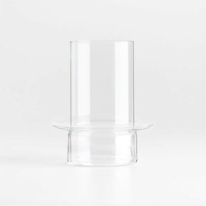 Gara Clear Glass Hurricane Candle Holder 7".