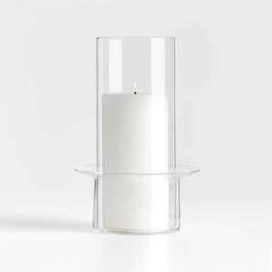 Gara Clear Glass Hurricane Candle Holder 9".