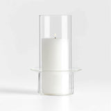 Gara Clear Glass Hurricane Candle Holder 9".