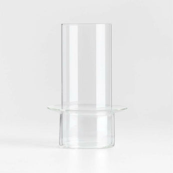 Gara Clear Glass Hurricane Candle Holder 9".