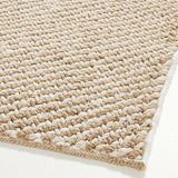 Genoa Performance Tan Brown Indoor/Outdoor Area Rug 8'x10'.