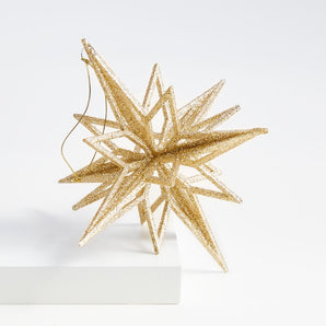 Radiant Glitter Star Christmas Tree Ornament