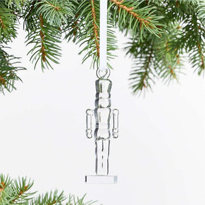 Adorno navideño de cascanueces de cristal para árbol