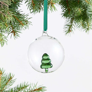 Adorno navideño de cristal para árbol