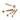 Acacia Wood and Gold Measuring Spoons, Set of 4.