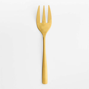 Tenedor de servir dorado