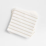 Gold Stripe Paper Napkin.