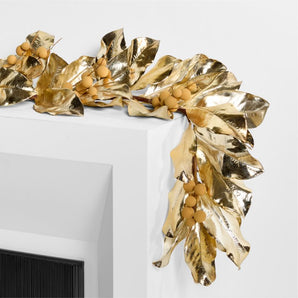 Faux Magnolia Holiday Garland