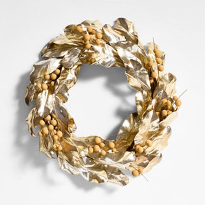 Faux Magnolia Holiday Wreath 25"