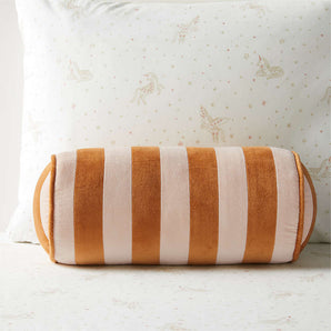Almohada infantil de terciopelo con rayas Harriet de Savannah
