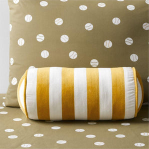 Almohada infantil de terciopelo con rayas Harriet de Savannah