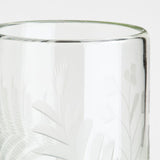 Harvest Floral Etchd Clear Glass.