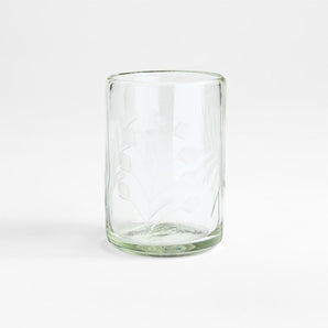 Harvest Floral Etchd Clear Glass.