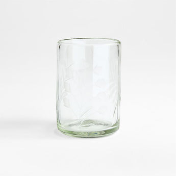 Harvest Floral Etchd Clear Glass.