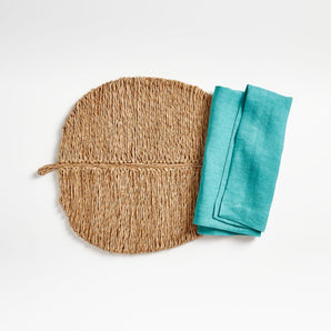 Woven Fiber Leaf Placemat