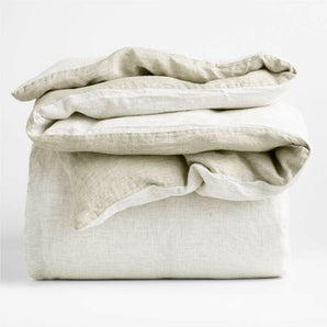 New Natural Hemp Garden Green Grid Full/Queen Duvet Cover.