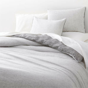 New Natural Hemp Ink Black Grid Full/Queen Duvet Cover.