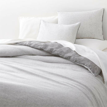New Natural Hemp Ink Black Grid King Duvet Cover.