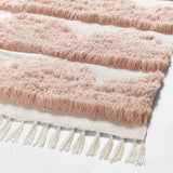 Hi/Low Scallop Pink Rug 8X10.