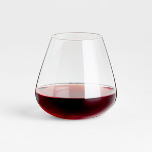 Copa de vino tinto sin tallo de moda
