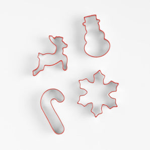 Stainless Steel Holiday Cookie Cutters, Set of 4