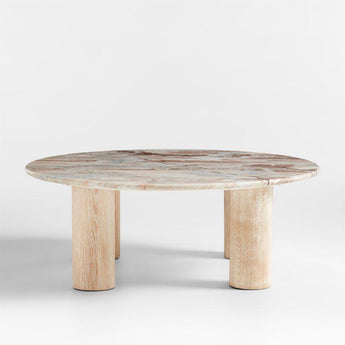 Homage Marble and White Oak Wood 44" Rou.