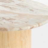 Homage Marble and White Oak 20" Side Tab.
