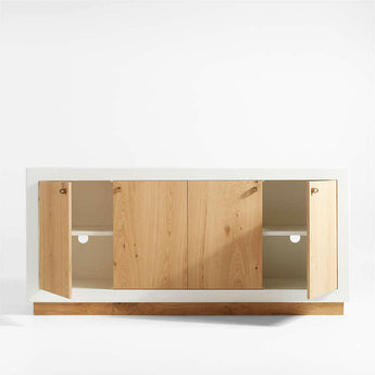 Ibiza Oak and Plaster 78" Credenza.