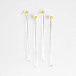 Icon Glass Drink Stirrers, Set of 4