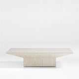 Icon Whitewashed Pine Wood 60" Rectangular Coffee Table.