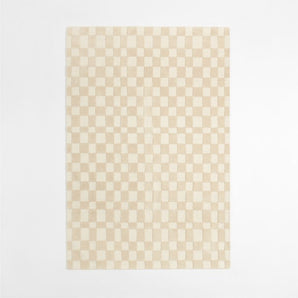 Kids Imperfect Checkerboard Wool Rug