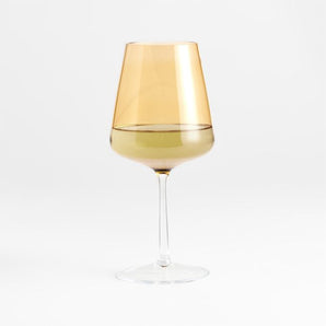 Ingrid Amber Colored White Wine Glass